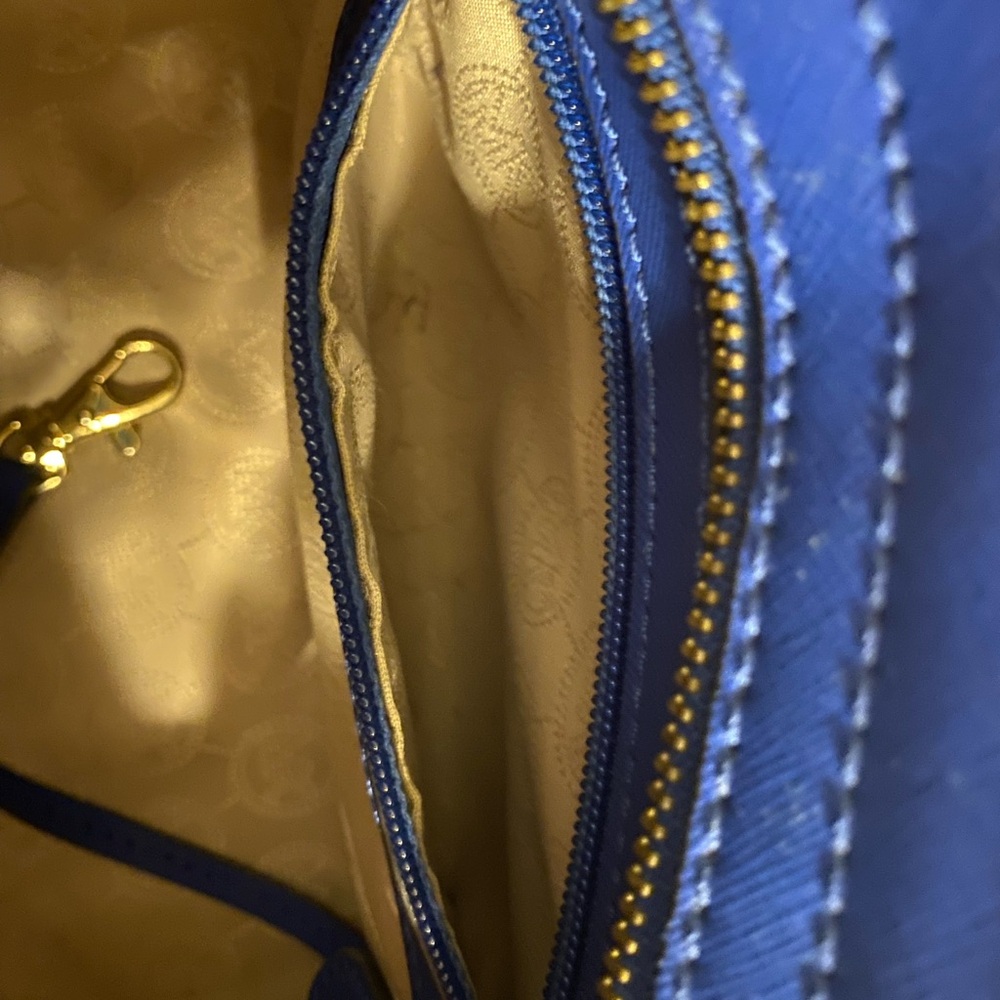 Michael Kors Royal Blue Crossbody with Gold Studs - Picture 7 of 7